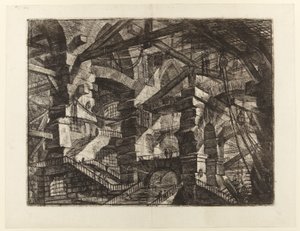 Las cárceles de la invención, plancha XIV: El arco gótico de Giovanni Battista Piranesi