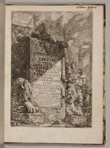 Cartas de justificación escritas a Milord Charlemont y a sus agentes en Roma ... sobre la dedicatoria de su obra de Antigüedades Romanas hecha al mismo señor y últimamente suprimida de Giovanni Battista Piranesi