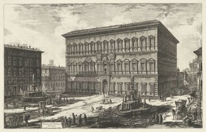 Palacio Farnese en Roma Vista del Palacio Farnese (título sobre objeto) Gezichten op Rome (título de la serie) Vistas de Roma diseñadas y grabadas por el arquitecto Giambattista Piranesi Ve (nez) iano (título de la serie)