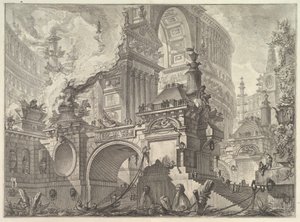Parte de un amplio y magnífico puerto al uso de los antiguos romanos, donde se descubre el inter..., ca. 1749-50