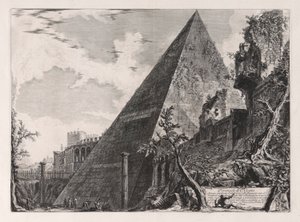 Piramide di C. Cestio (Pirámide de Gaius Cestius), de Vedute di Roma (Vistas de Roma)