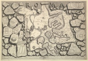 Plano de Roma, de Le Antichità Romane Antigüedades Romanas de Giovanni Battista Piranesi
