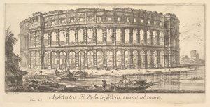 Placa 23: Anfiteatro de Pola en Istria cerca del mar, ca. 1748 de Giovanni Battista Piranesi