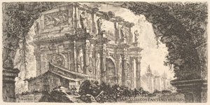 Placa 9: Arco de Constantino en Roma, ca. 1748 de Giovanni Battista Piranesi