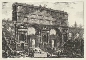 Porta Maggiore de Roma Vista del Monumento erigido por el Emperador Tito Vespasiano (...) (título sobre objeto) Gezichten op Rome (título de la serie) Vistas de Roma diseñadas y grabadas por el arquitecto Giambattista Piranesi Ve (nez) iano (título de la s