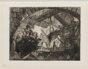 Prisioneros en una plataforma saliente de Giovanni Battista Piranesi