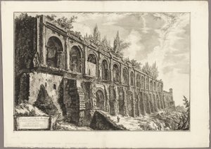 Restos de la Villa de Mecenas en Tívoli, de Vistas de Roma de Giovanni Battista Piranesi