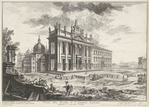 San Juan de Letrán en Roma Vista de la Basílica de S. Giovanni Laterano (título sobre objeto) Gezichten op Rome (título de la serie) Vistas de Roma diseñadas y grabadas por el arquitecto Giambattista Piranesi Ve (nez) iano (título de la serie)