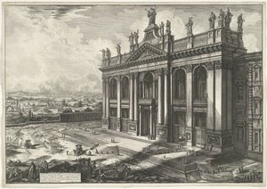 San Juan de Letrán en Roma Vista de la Fachada de la Basílica de San Juan de Letrán (...) (título sobre objeto) Gezichten op Rome (título de la serie) Vistas de Roma diseñadas y grabadas por el arquitecto Giambattista Piranesi Ve (nez) iano (título de la s de Giovanni Battista Piranesi