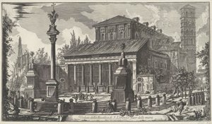 Sint-Laurens construido de Muren te Rome Vista de la Basílica de S. Lorenzo extramuros (título sobre objeto) Gezichten op Rome (título de la serie) Vistas de Roma diseñadas y grabadas por el arquitecto Giambattista Piranesi Ve (nez) iano (título de la seri de Giovanni Battista Piranesi