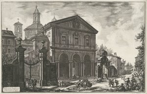 Sint-Sebastiaan buiten de Muren te Rome Vista de la Basílica de S. Sebastiano extramuros de Roma, en la Via Appia (título sobre el objeto) Gezichten op Rome (título de la serie) Vistas de Roma diseñadas y grabadas por el arquitecto Giambattista Piranesi Ve de Giovanni Battista Piranesi