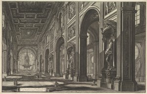 San Juan de Letrán, interior, de «Vedute di Roma» (Vistas de Roma)