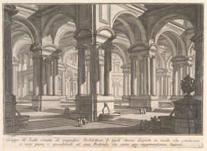 Escaleras adornadas por magnífica arquitectura... Gruppo di Scale ornato di magnif..., ca. 1750 de Giovanni Battista Piranesi