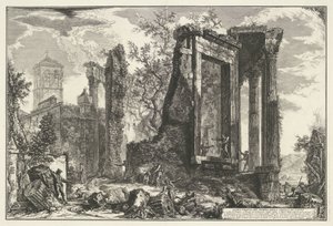 Tempel van Vesta y Tempel van de Tiburtijnse Sibille en Tivoli Otra vista del Templo de la Sibila en Tivoli (título sobre el objeto) Gezichten op Rome (título de la serie) Vistas de Roma diseñadas y grabadas por el arquitecto Giambattista Piranesi Ve (nez) de Giovanni Battista Piranesi