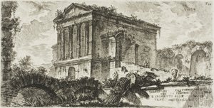 Templo de Clitumnus entre Foligno y Spoleto, lámina 26 de Algunas vistas de arcos triunfales y otros monumentos de Giovanni Battista Piranesi