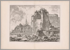 Temple of Sol and Luna..., from Views of Rome (Templos del Sol y de la Luna, o como otros, de Isis y Serapis, desde Vistas de Roma)