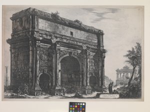 El arco de Septimio Severo (aguafuerte) de Giovanni Battista Piranesi