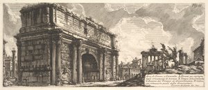 El Arco de Septimio Severo (Arco di Severo e Caracalla) de Giovanni Battista Piranesi