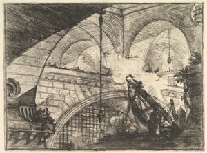 El arco con un adorno de concha, de Carceri d