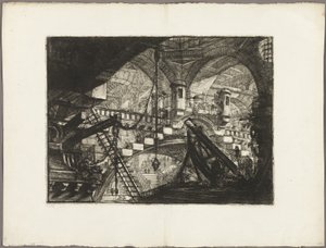 El arco con un adorno de concha, placa 11 de Prisiones imaginarias