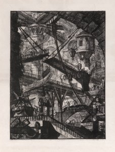 El puente levadizo, placa 7 de Carceri d de Giovanni Battista Piranesi