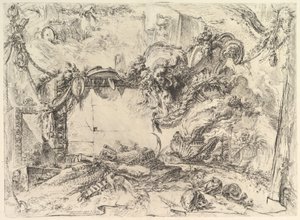 La Tableta Monumental, de Grotteschi Grotesques, ca. 1748 de Giovanni Battista Piranesi