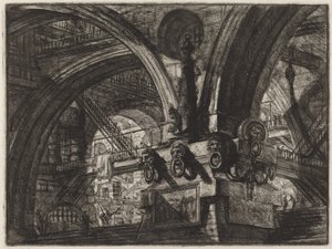 El muelle con una lámpara de Giovanni Battista Piranesi