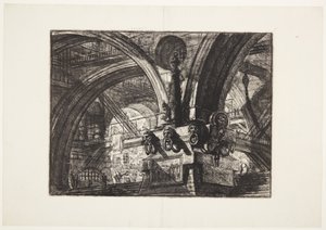 El muelle con una lámpara de Giovanni Battista Piranesi