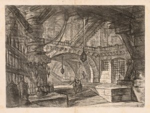 Las prisiones: Un amplio salón con linternas, 1745-1750 de Giovanni Battista Piranesi
