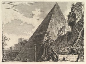 La Pirámide de Cayo Cestio, de Vedute di Roma, ca. 1756