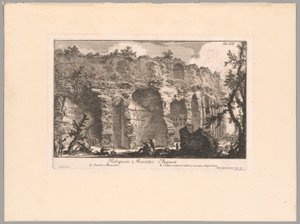 Los restos del mausoleo de Augusto, lámina XXI de El Campus Marcio de la Antigua Roma de Giovanni Battista Piranesi