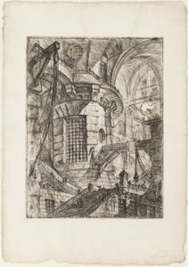 La Torre Redonda, lámina 3 de Prisiones Imaginarias de Giovanni Battista Piranesi