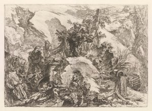 Los esqueletos, de Grotteschi (Grotescos) de Giovanni Battista Piranesi