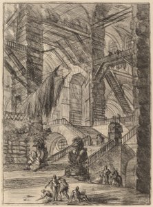 La escalera con trofeos de Giovanni Battista Piranesi