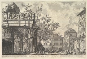 El Templo de Vespiano Veduta del Tempio di giove Tonante, ca. 1756 de Giovanni Battista Piranesi