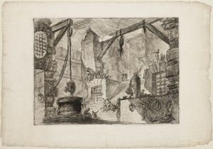 El pozo, placa 13 de Prisiones imaginarias de Giovanni Battista Piranesi