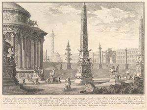 El antiguo Capitolio ascendido por aproximadamente cien escalones de Giovanni Battista Piranesi