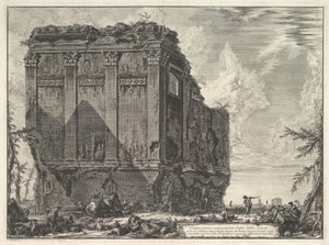 El llamado Templo de Salus, en el camino a Albano, ca. 1763 de Giovanni Battista Piranesi