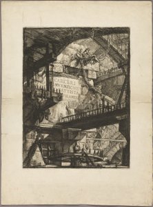Página de título de Prisiones Imaginarias de Giovanni Battista Piranesi