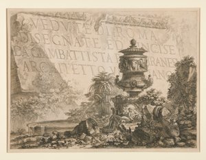 Portada: Vistas de Roma dibujadas y grabadas por Giambattista Piranesi, arquitecto veneciano), de Vedute di Roma de Giovanni Battista Piranesi