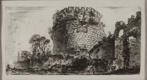 Tumba de Caecilia Metella llamada Capo di Bove, o Cabeza de Buey de Giovanni Battista Piranesi