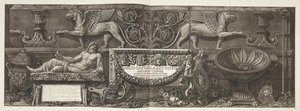 "Vasi, candelabri, cippi, sarcophagi ...", página del título del vol. I de Giovanni Battista Piranesi