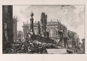 Vista del Campidoglio desde el lateral, de Vedute di Roma (Vistas de Roma)