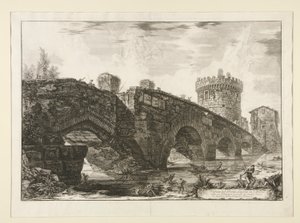 Vista del puente de Lugano en l de Giovanni Battista Piranesi