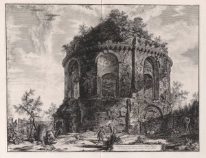 Vista del llamado Templo de la Tos en la Vía Tiburtina, a una milla de Tivoli), de Vedute di Roma (Vistas de Roma) de Giovanni Battista Piranesi