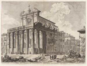 Veduta del Tempio di Antonino e Faustina in Campo Vaccino (Vista del Templo de Antonino y Faustina en el Foro Romano), de Vedute di Roma (Vistas de Roma) de Giovanni Battista Piranesi