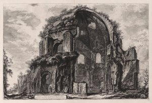 Vista del Templo Octogonal de Minerva Medica [ahora considerado como un ninfeo en los Horti Liciniani o Jardines de Licinius]), de Vedute di Roma (Vistas de Roma) de Giovanni Battista Piranesi
