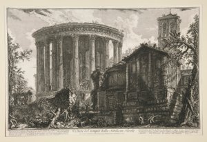 Vista del Templo de la Sibila en Tivoli, de Vedute di Roma de Giovanni Battista Piranesi