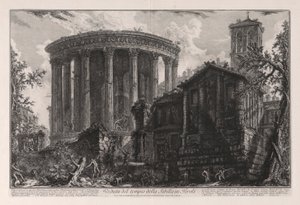 Vista del Templo de la Sibila en Tivoli, de Vedute di Roma (Vistas de Roma) de Giovanni Battista Piranesi