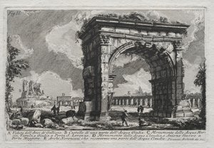 Vista del Arco de Gallieno de Giovanni Battista Piranesi